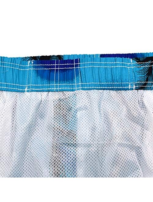 Men's Quick Dry Swim Trunks Beach Shorts with Mesh Lining