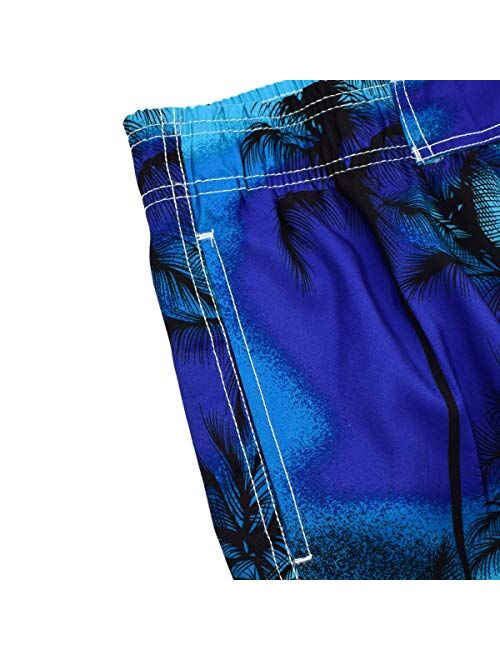 Men's Quick Dry Swim Trunks Beach Shorts with Mesh Lining