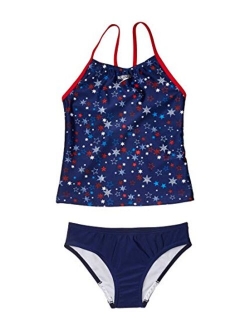 Girls' Swimsuit Two Piece Tankini Thin Strap