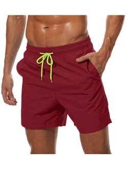 Men's Quick Dry Swim Trunks with Mesh Lining Beach Shorts Boardshorts Swim Shorts 3 Pockets