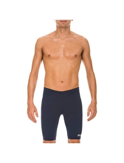 Men's Board Race Polyester Solid Jammer Swimsuit