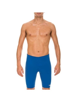 Men's Board Race Polyester Solid Jammer Swimsuit