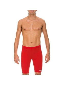 Men's Board Race Polyester Solid Jammer Swimsuit