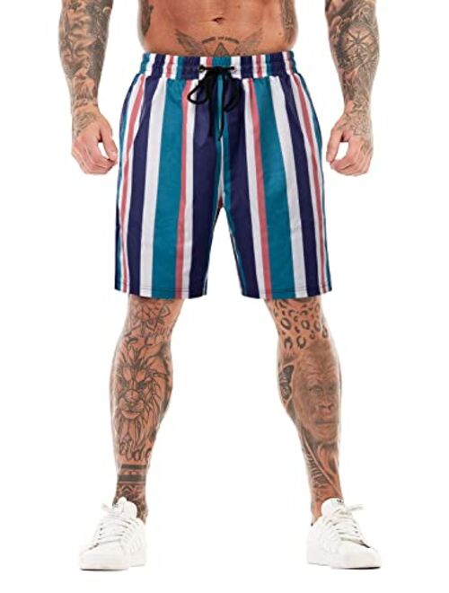 GINGTTO Men's Beach Shorts Bathing Suits with Mesh Lining