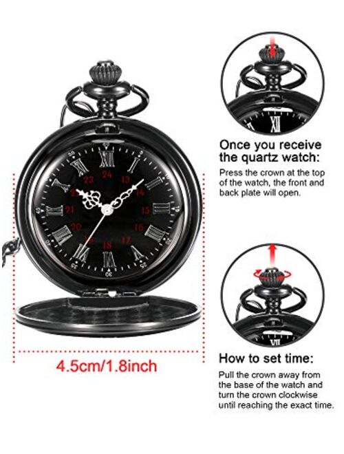 Dad Gifts Quartz Pocket Watch for Father-in-law, Stepdad birthday Christmas