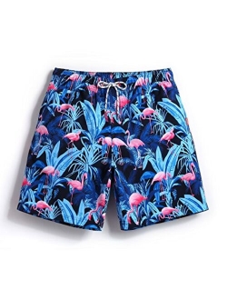 COODYAKE Mens Printed Swim Trunks with Mesh Lining Quick Dry Bathing Suits