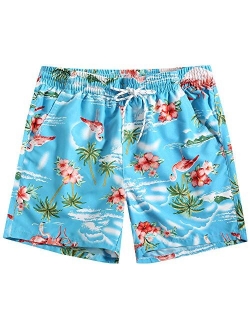 SSLR Mens Swim Trunks Quick Dry Swim Shorts with Mesh Lining Swimwear Hawaiian Bathing Suits