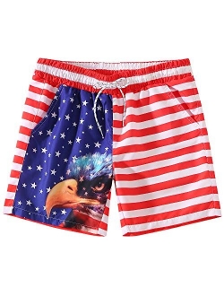 SSLR Mens Swim Trunks Quick Dry Swim Shorts with Mesh Lining Swimwear Hawaiian Bathing Suits