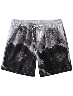 SSLR Mens Swim Trunks Quick Dry Swim Shorts with Mesh Lining Swimwear Hawaiian Bathing Suits