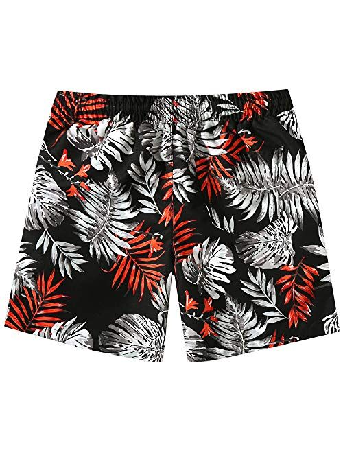 SSLR Mens Swim Trunks Quick Dry Swim Shorts with Mesh Lining Swimwear Hawaiian Bathing Suits