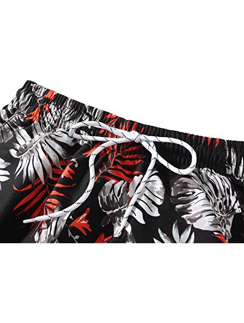 SSLR Mens Swim Trunks Quick Dry Swim Shorts with Mesh Lining Swimwear Hawaiian Bathing Suits