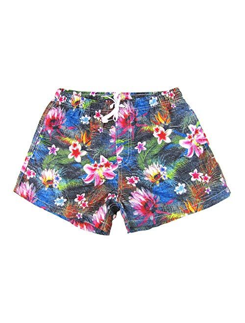 Cocobla Men Beach Swimming Shorts Sexy Floral Low Waist Swimwear Stretch Board Shorts