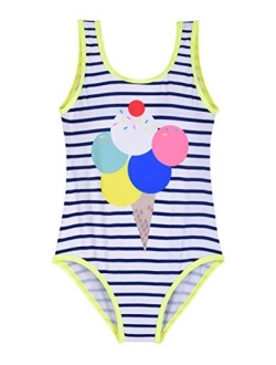 Girl's One Piece Swimsuit Off Shoulder Swimwear Kids Flounce Bathing Suits Monokinis