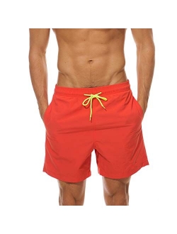 YuKaiChen Men's Swim Trunks Quick Dry Beach Shorts with Mesh Lining