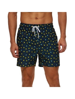 YuKaiChen Men's Swim Trunks Quick Dry Beach Shorts with Mesh Lining