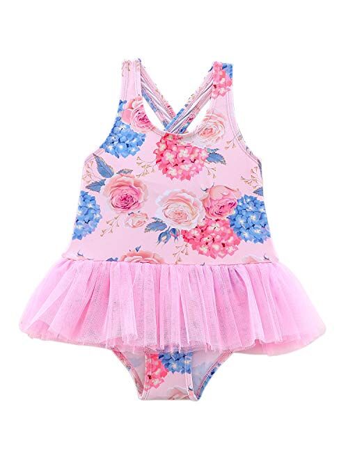 Baby Girls Unicorn Swimsuit One Piece Kids Bathing Suit Little Girls Swimming Wear