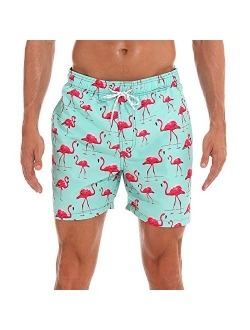 HLVEXH Men's Swim Trunks Quick Dry with Mesh Lining and Pockets