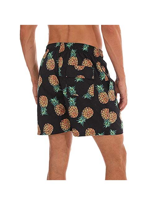 HLVEXH Men's Swim Trunks Quick Dry with Mesh Lining and Pockets