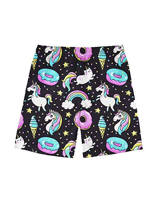 Activeaction Mens World Map Swim Trunks Quick Dry Summer Surf Beach Shorts with Pocket Drawstring