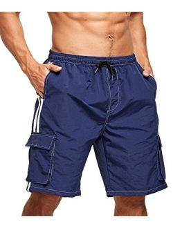 Mens Swim Trunks Quick Dry Beach Shorts Board Shorts with Mesh Lining