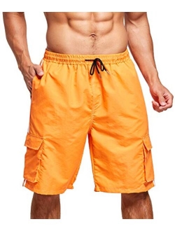 Mens Swim Trunks Quick Dry Beach Shorts Board Shorts with Mesh Lining