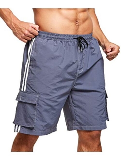 Mens Swim Trunks Quick Dry Beach Shorts Board Shorts with Mesh Lining