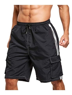 Mens Swim Trunks Quick Dry Beach Shorts Board Shorts with Mesh Lining