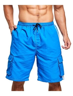 Mens Swim Trunks Quick Dry Beach Shorts Board Shorts with Mesh Lining