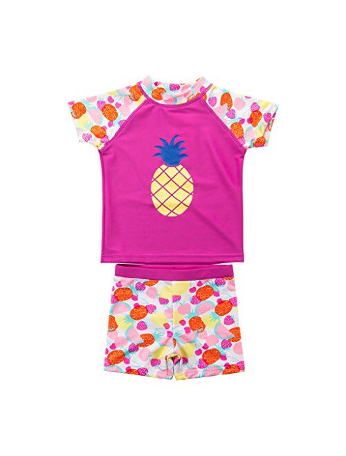 Wishere Kid Boy Girl Rash Guard Sets Two-Pieces Swimwear UPF UV Swimsuit