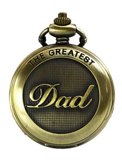 Retro Grandpa/Dad Pendant Gift for Quartz Pocket Watch + Chain