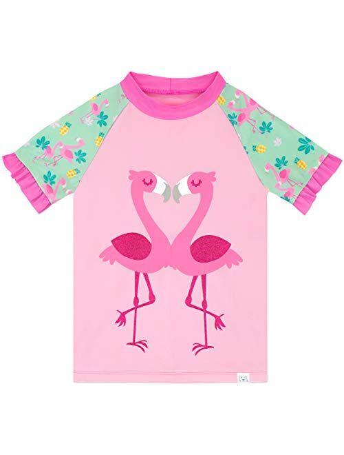 Harry Bear Girls' Flamingo Two Piece Swim Set