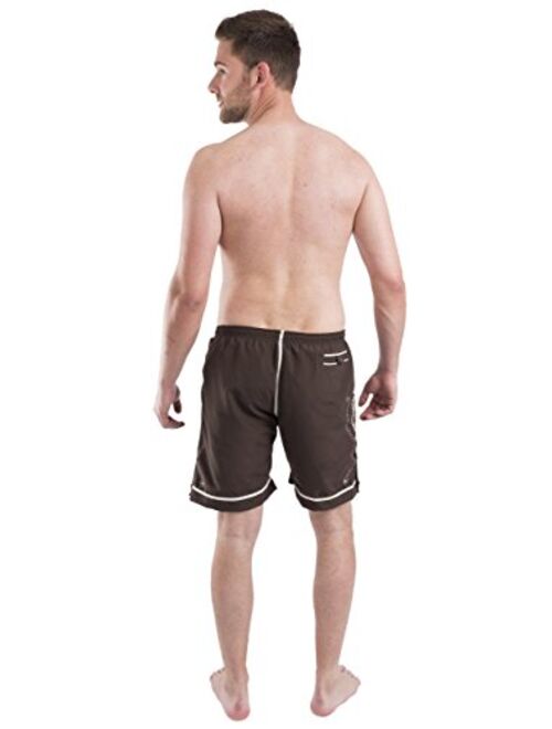 Schöneberger Men's Bavarian Swim Shorts - Lederhosen Style Trunk Oktoberfest