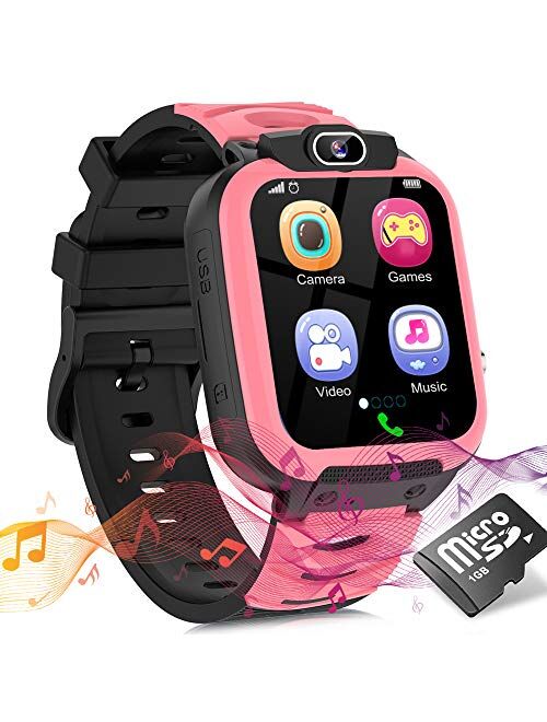 Kids Smart Watches for Girls Boys, Cell Phone Watch for Kids Educational, HD Touch Screen Games Watch Children Electronic Learning Toys Birthday Gifts for 3-14 Years Stud