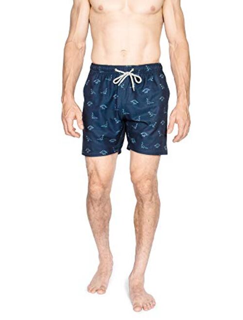 Visive Mens Swim Trunks Elastic Waist Drawstring Shorts from Small - 2XL