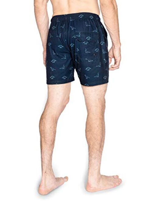 Visive Mens Swim Trunks Elastic Waist Drawstring Shorts from Small - 2XL