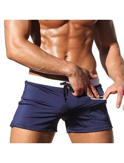 YAVOCOS Mens Quick Dry Swim Trunk Beach Board Swimwear Shorts with Front Zipper Pockets