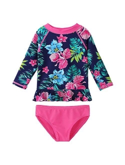 TFJH E Girls Swimsuits Two Pieces Swimming Costumes Tankini Sunsuit UPF 50+