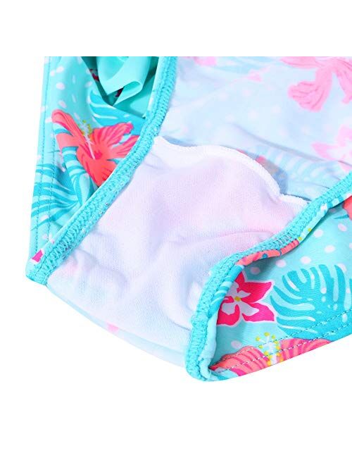 TFJH E Girls Swimsuits Two Pieces Swimming Costumes Tankini Sunsuit UPF 50+