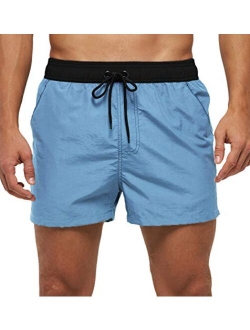 yuyangdpb Mens Swim Trunks 5" Beach Shorts with Pockets