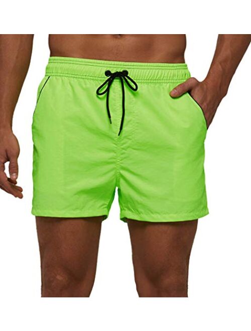 yuyangdpb Mens Swim Trunks 5" Beach Shorts with Pockets