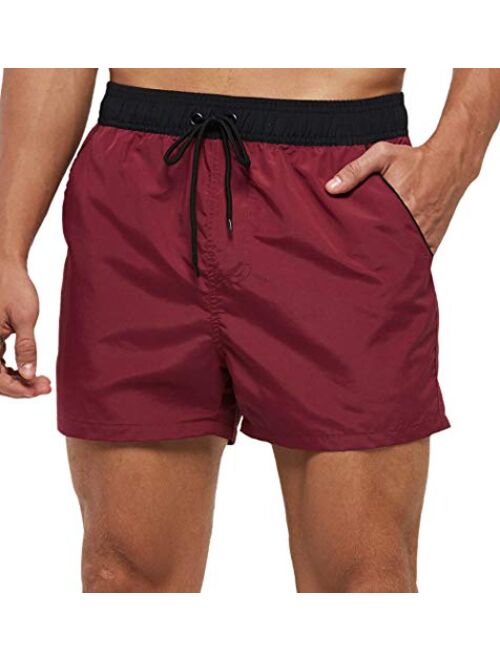 yuyangdpb Mens Swim Trunks 5" Beach Shorts with Pockets