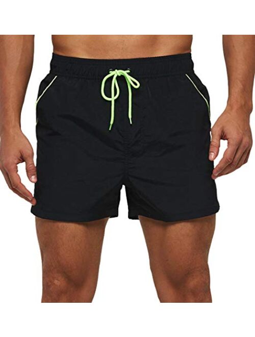 yuyangdpb Mens Swim Trunks 5" Beach Shorts with Pockets