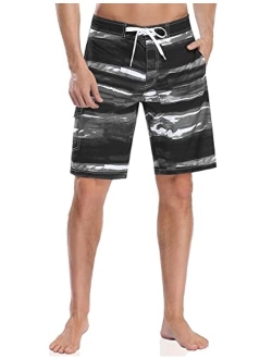 ninovino Men's Sportwear Swim Trunks Quick Dry Board Shorts with Lining