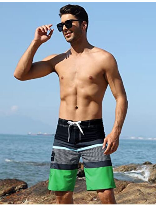 ninovino Men's Sportwear Swim Trunks Quick Dry Board Shorts with Lining