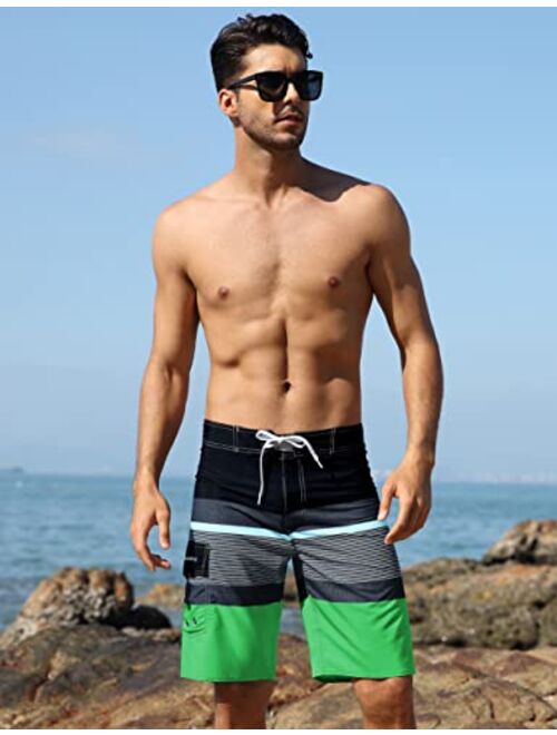 ninovino Men's Sportwear Swim Trunks Quick Dry Board Shorts with Lining