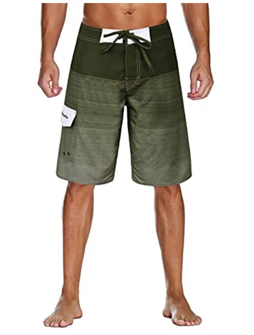 ninovino Men's Sportwear Swim Trunks Quick Dry Board Shorts with Lining