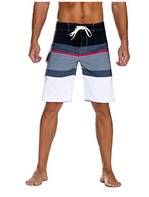 ninovino Men's Sportwear Swim Trunks Quick Dry Board Shorts with Lining