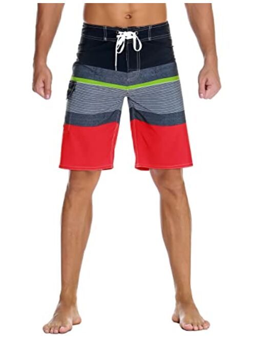 ninovino Men's Sportwear Swim Trunks Quick Dry Board Shorts with Lining