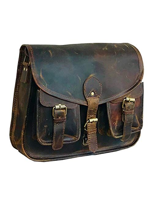 Ruzioon buffalo Leather Crossbody Purse Women Shoulder Bag Satchel Ladies Travel Purse Genuine Leather