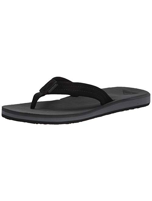 Quiksilver Men's Carver Suede 3 Point Flip Flop Athletic Sandal